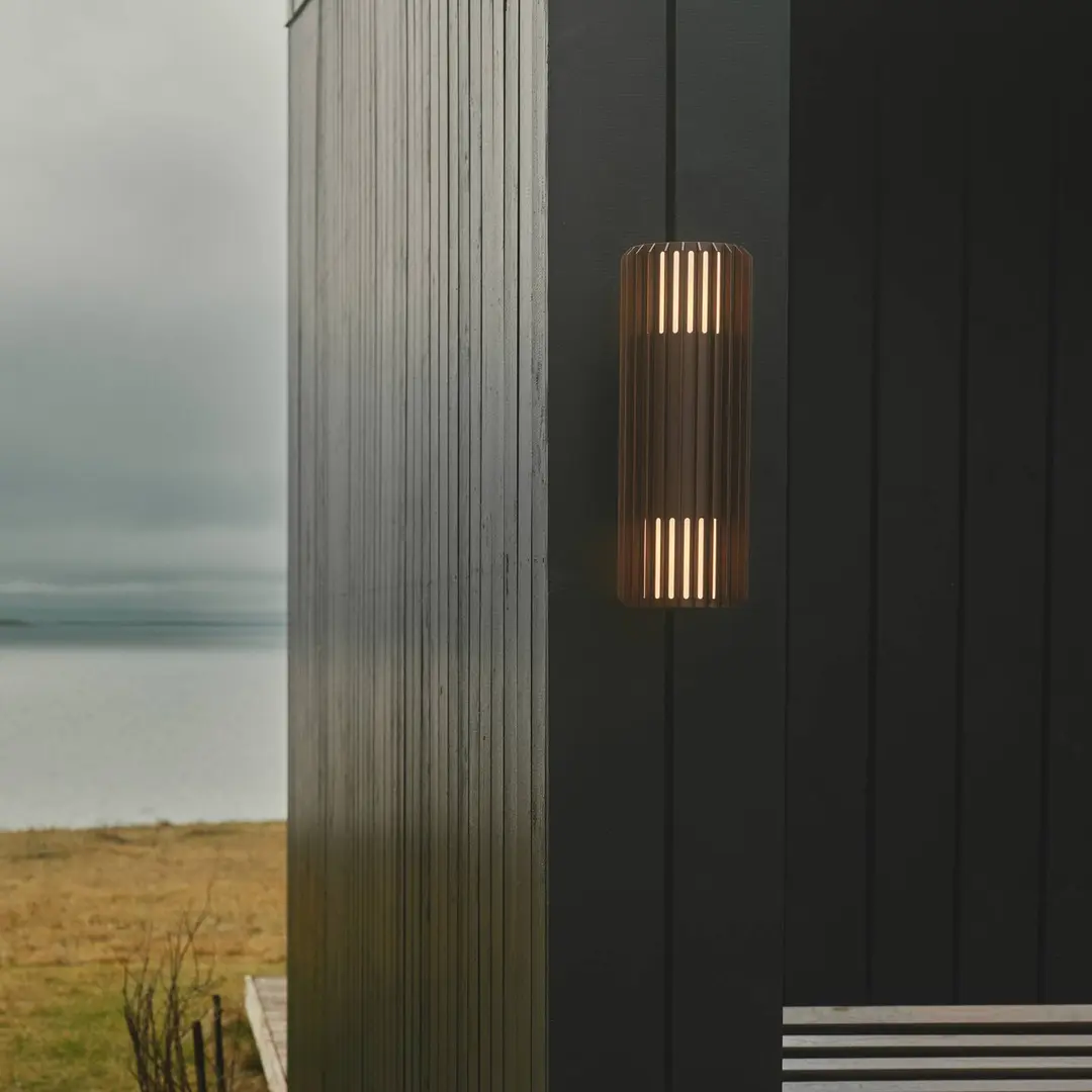 Nordlux Außenwandlampe Aludra Double Seaside Alu braun 2-flg.