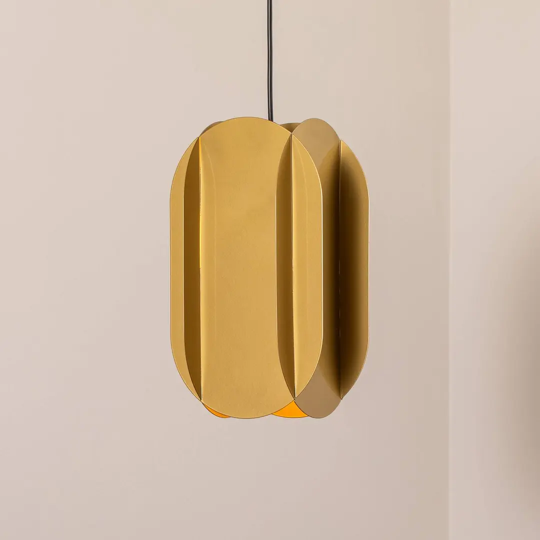 Opviq Hängeleuchte Corner, goldfarben, Höhe 35 cm, Metall, E27