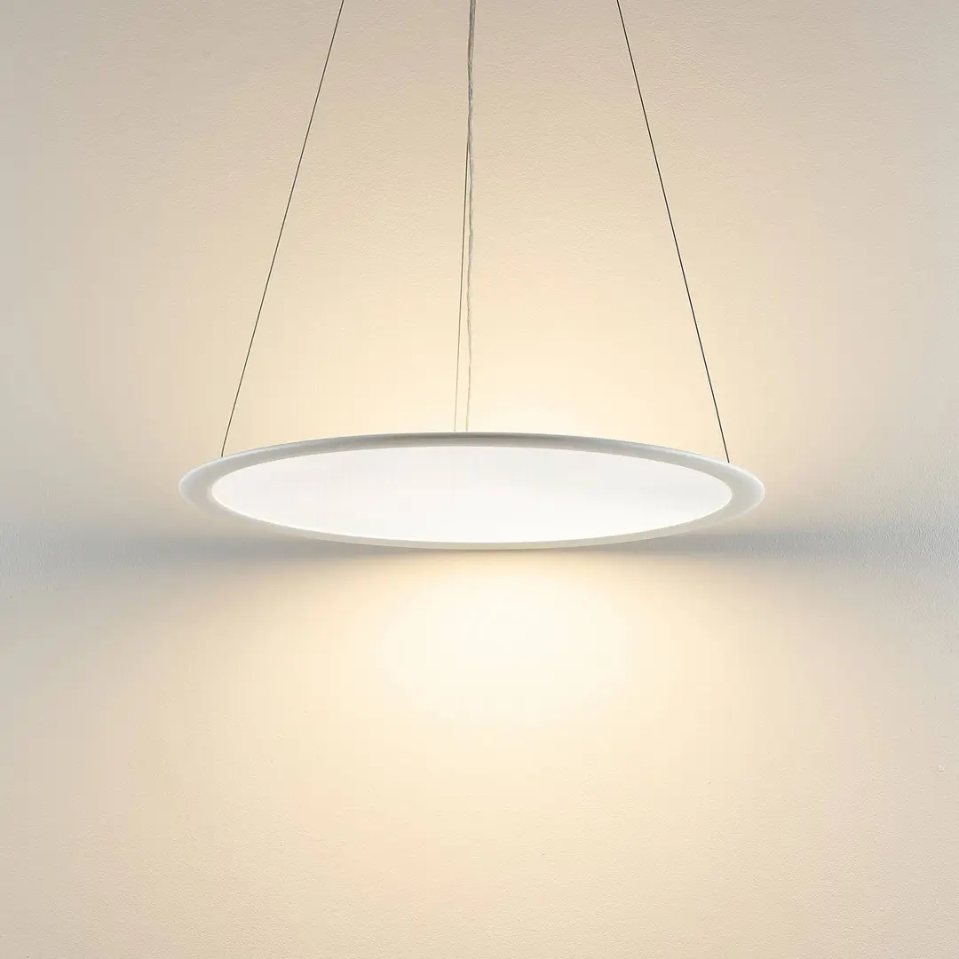 Deko-Light LED-Hängelampe PANEL, weiß, Ø 63 cm, Metall, CCT, dim, 50 W