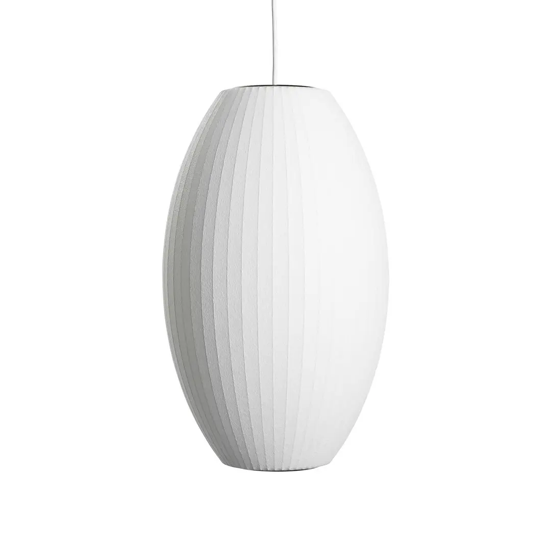 HAY Pendellampe Nelson Cigar Bubble M, Ø 33 cm, weiß