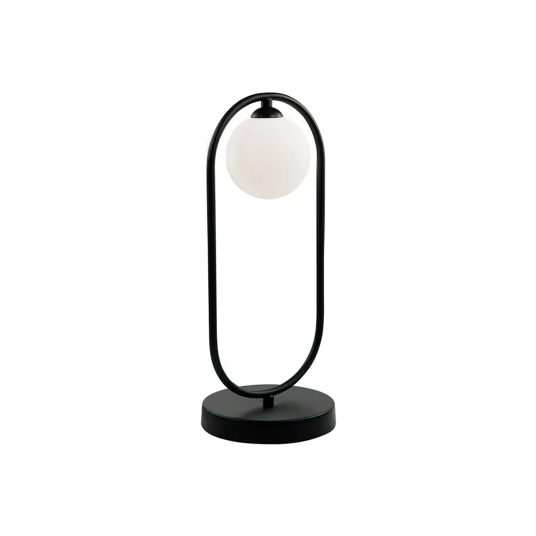 Viokef Tischleuchte Fancy mit Glasschirm, schwarz
