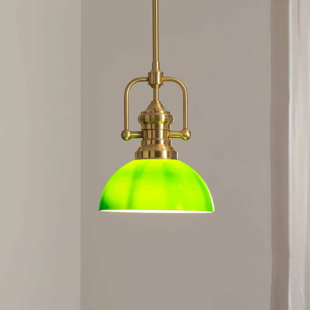 Jupiter Hängeleuchte Platino, gold/grün, Glas, 1-flammig, E27