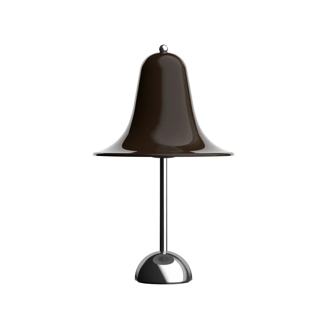 Verpan Tischleuchte Pantop, braun, Höhe 28 cm, Metall, E14
