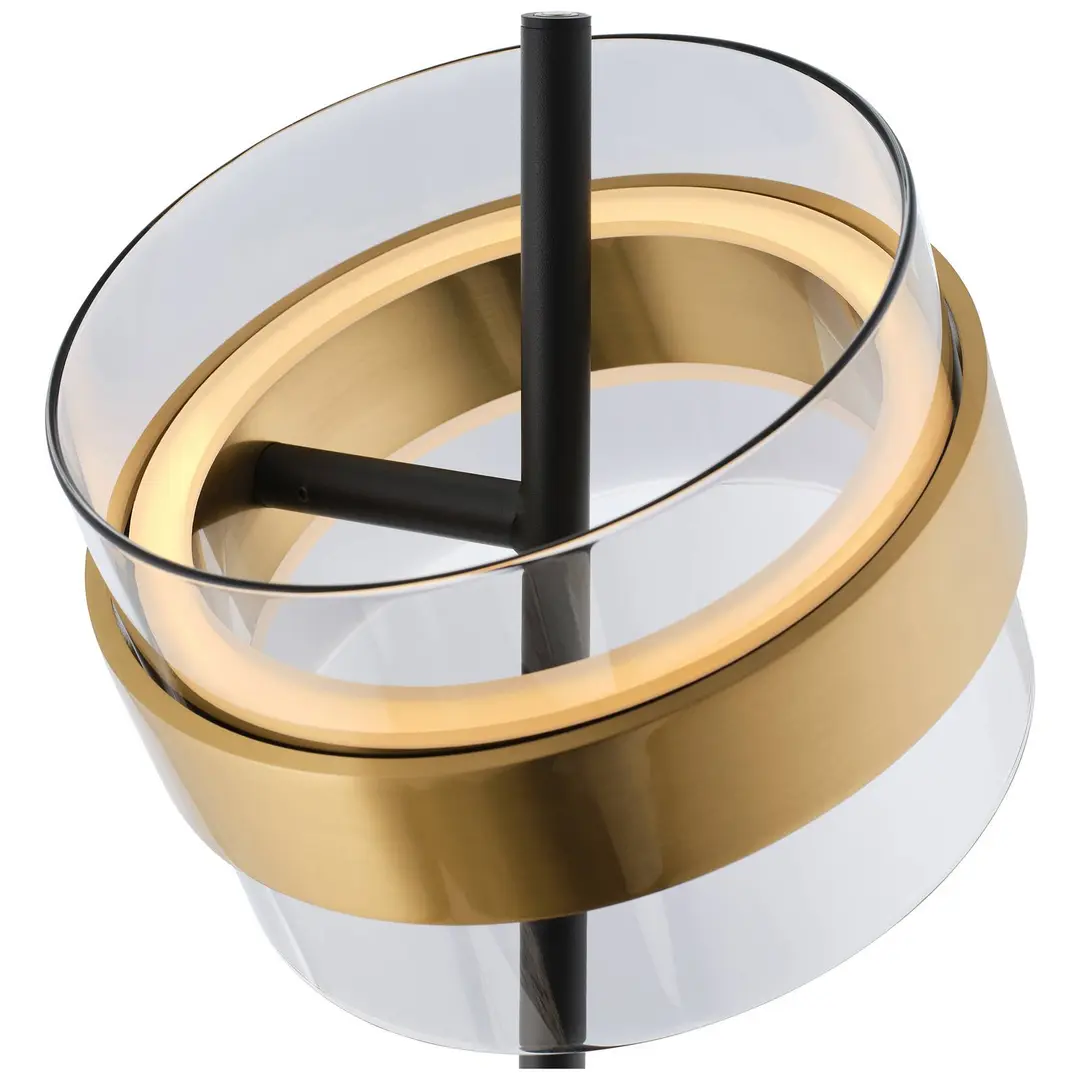 Brilliant LED-Stehlampe Inside, messingfarben/rauchgrau, Höhe 146 cm