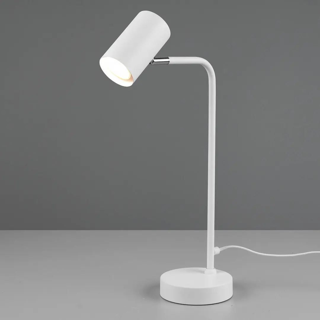 Trio Lighting Tischleuchte Marley, weiß, Höhe 45 cm, Metall