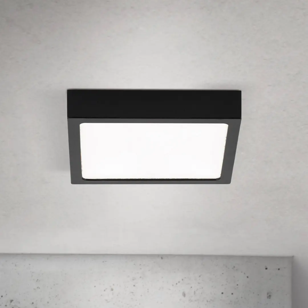 Orion LED-Deckenlampe Disc, schwarz Länge 14 cm, CCT Metall