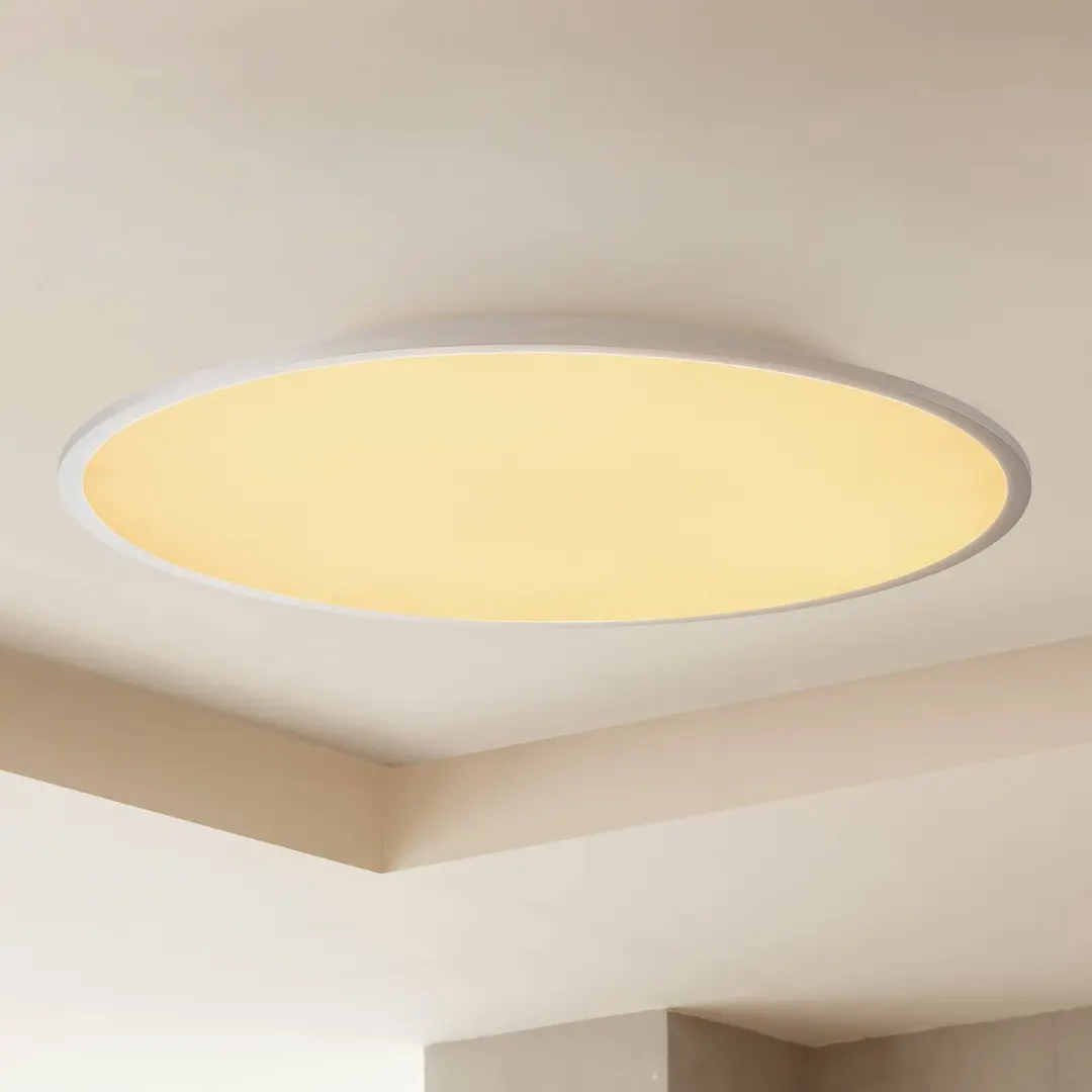 Lindby LED-Deckenlampe Narima, CCT, Ø 80 cm, silber