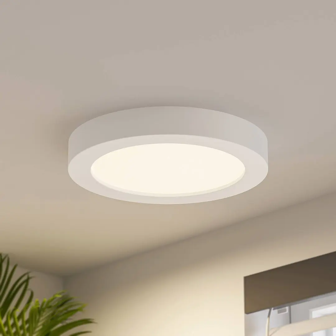 Prios LED-Deckenleuchte Edwina, weiß, 25 cm, CCT, IP44