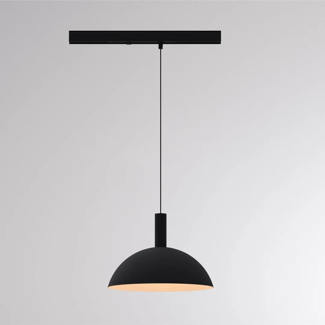 Molto Luce LED-Schienenpendel LORA II, schwarz, Ø 24 cm 40° CCT 3-Phase