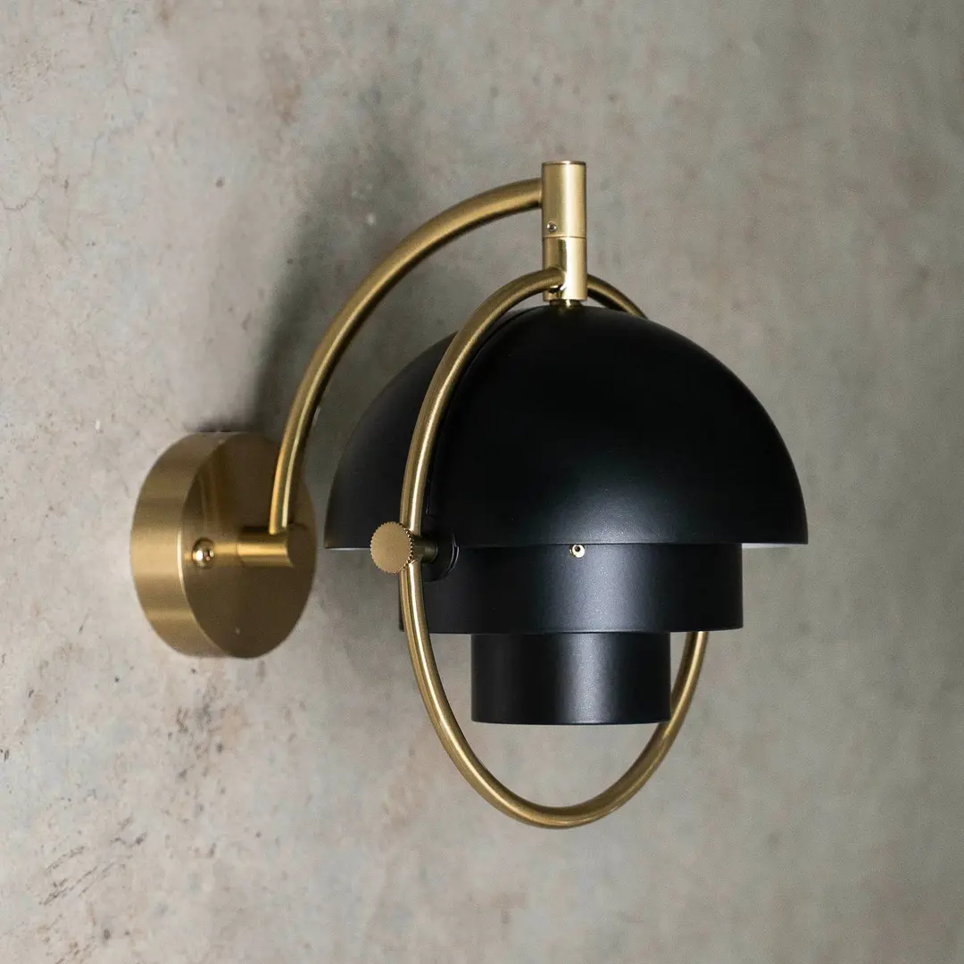 GUBI Wandleuchte Multi-Lite, schwarz, Metall, G9