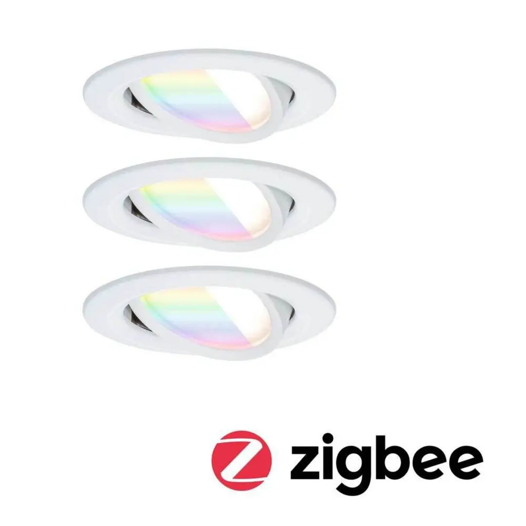 Paulmann LED-Einbauspot Nova Coin Smart weiß RGBW 3er 8,4cm