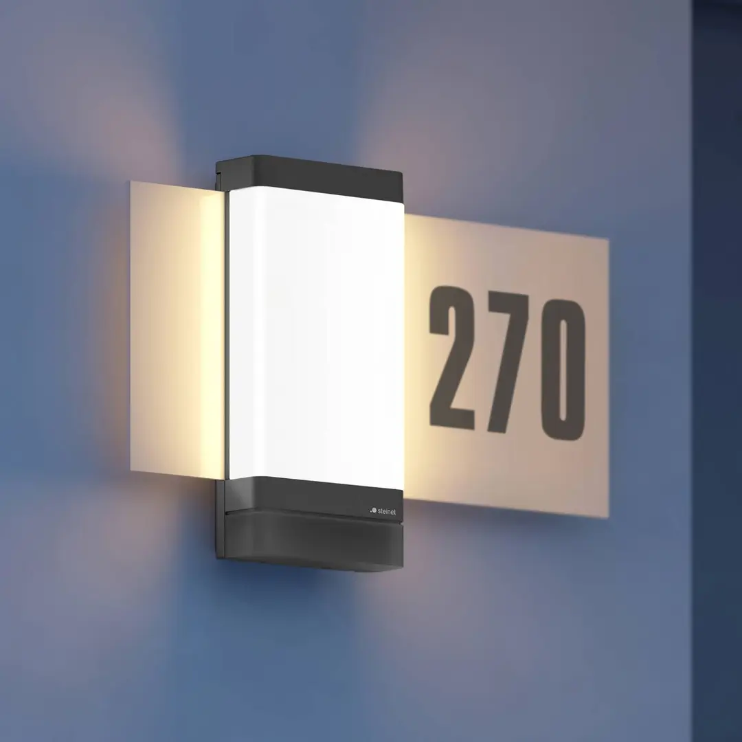 STEINEL smarte Hausnummernleuchte L 270 Digi SC, anthrazit