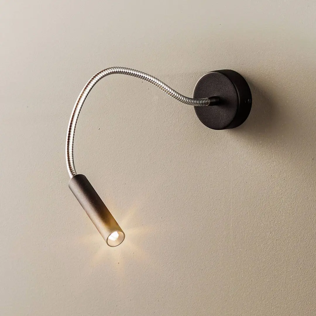 SOLLUX LIGHTING Wandleuchte Flexa mit Flexarm, schwarz