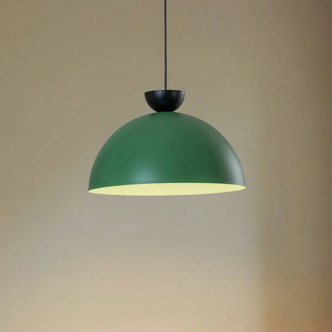 EMIBIG LIGHTING Pendellampe Lunaro, grün, Ø 40 cm, Metall