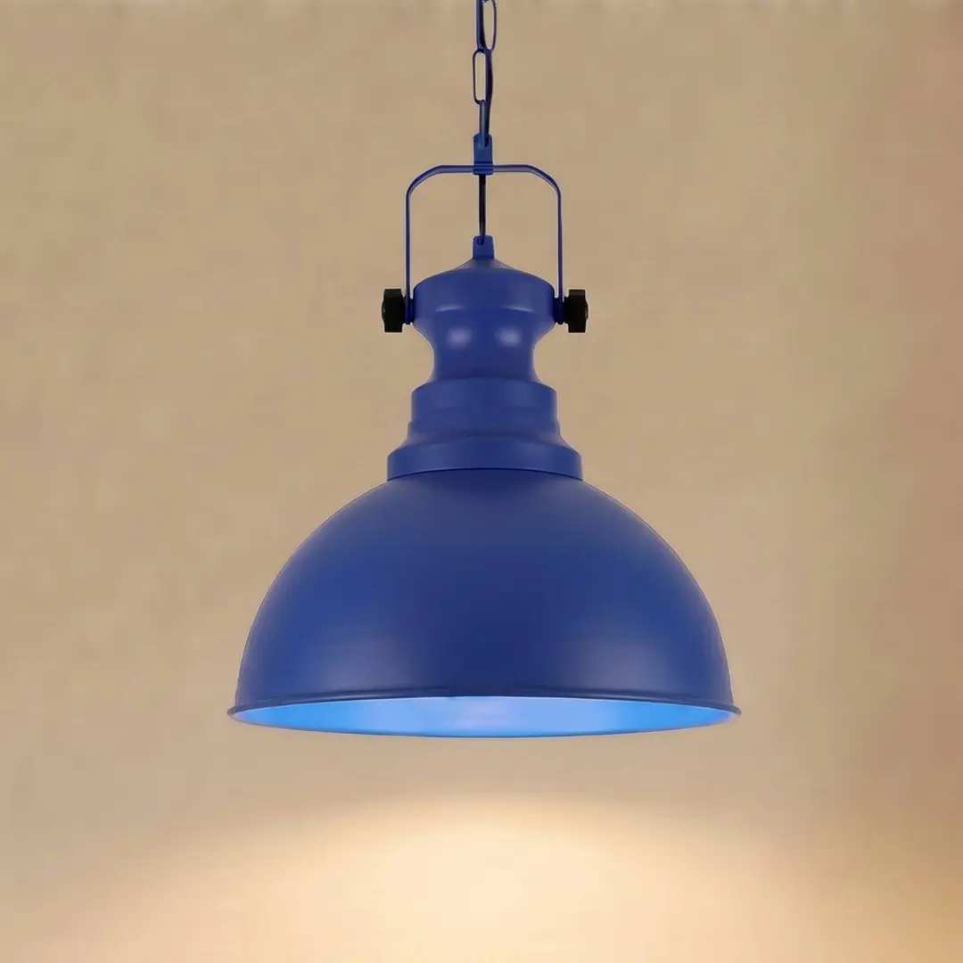 Opviq Hängeleuchte Kure, blau, Ø 31 cm, Metall, E27