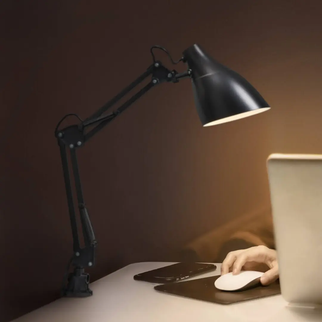 OSRAM Klemmleuchte Office Line Desk Pear Clip, schwarz, E27