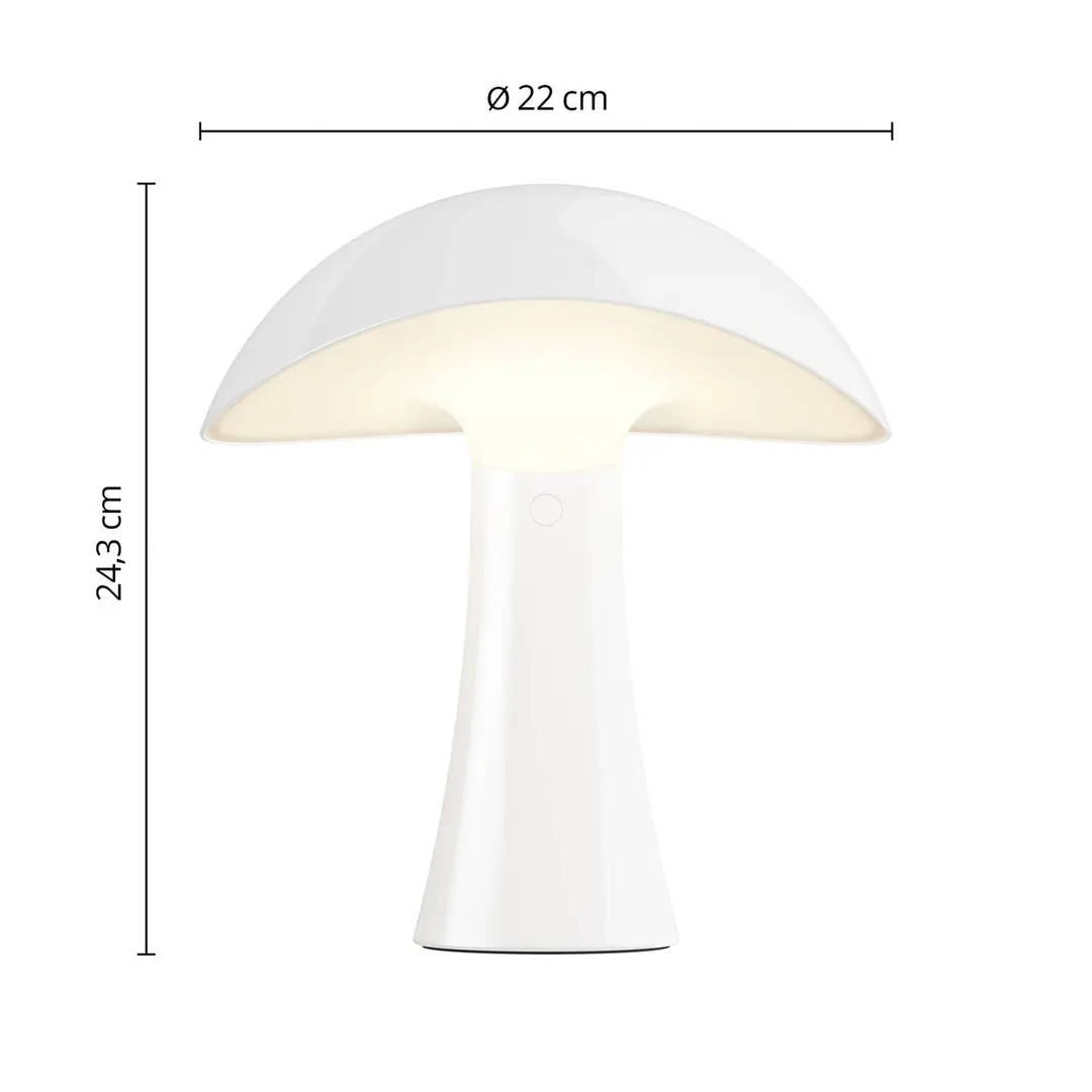 Louis Poulsen LED-Akkutischleuchte Rumee 220, weiß, IP44