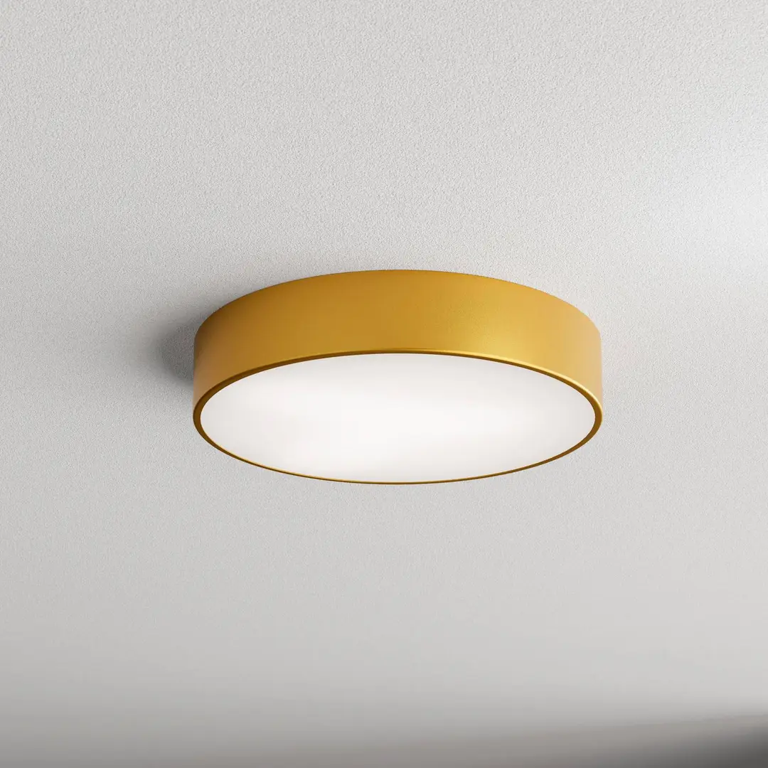 TEMAR LIGHTING Deckenleuchte Cleo, Ø 40 cm, IP20, goldfarben, Metall, E27