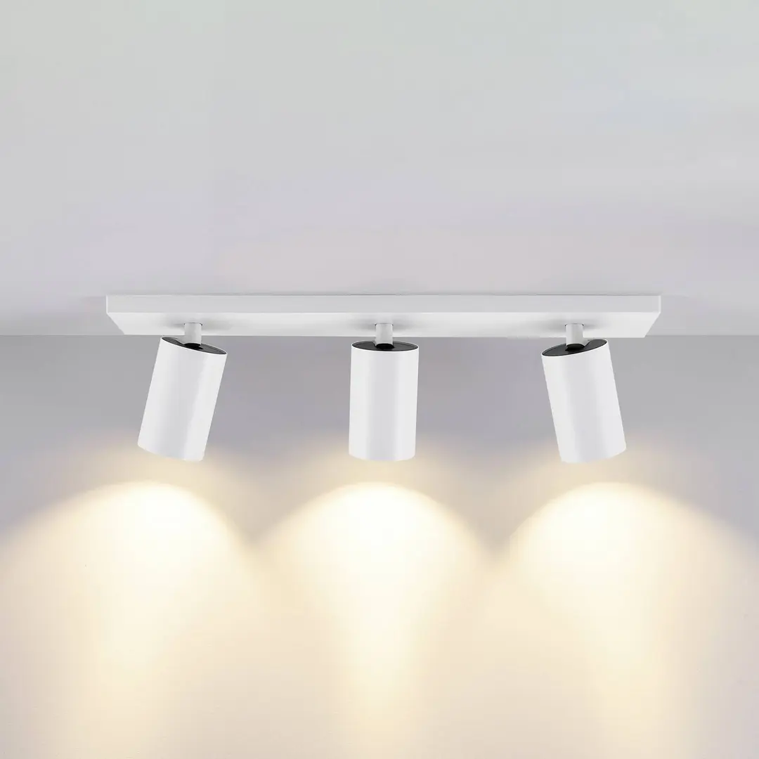 Deko-Light Deckenspot CAN TILT, weiß, 48 x 9 cm, 3-flammig, Metall GU10
