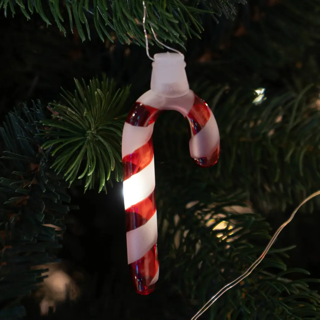 Sirius LED-Lichterkette Hannah Candy Cane rot