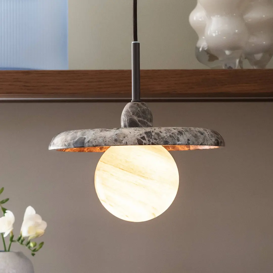 IT'S ABOUT ROMI Hängelampe Tivoli, Ø 25 cm, braun, Travertin