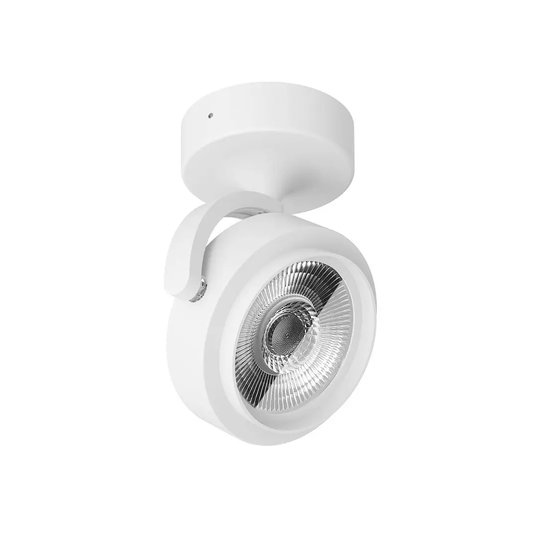Linea Light LED-Deckenspot Eta, 62,6° Abstrahlwinkel, weiß, 3.000 K, Alu