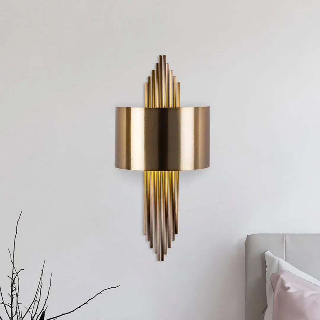 Opviq Wandleuchte 619-A, goldfarben antik, Metall, Höhe 75 cm
