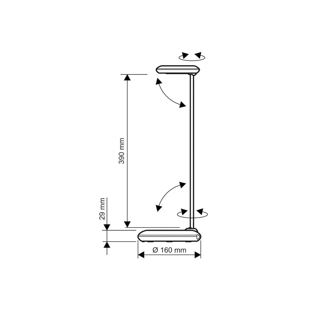 Maul LED-Schreibtischleuchte MAULstudy, schwarz, Stahl, 49 cm,E27