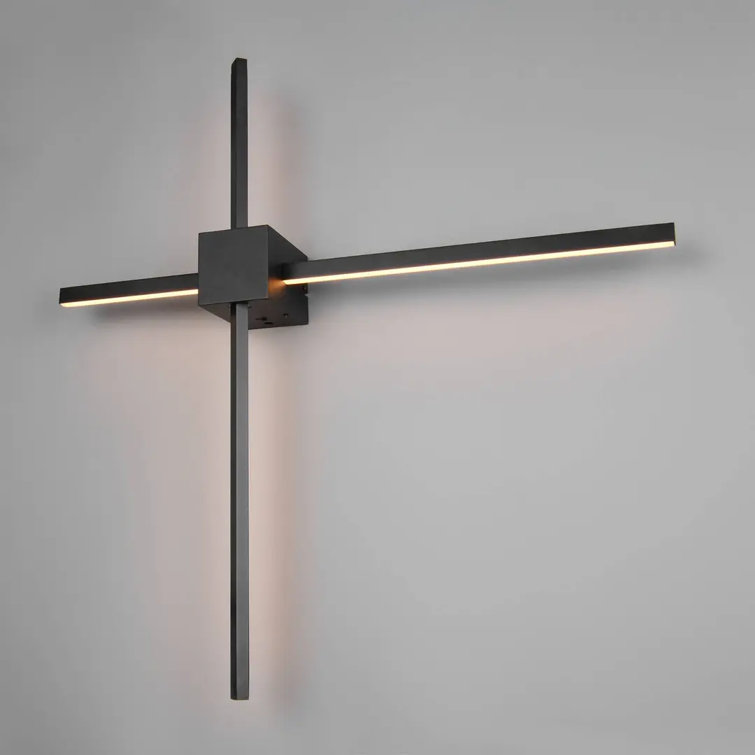 Trio Lighting LED-Wandleuchte Cassino, schwarz matt, Breite 67 cm, Metall