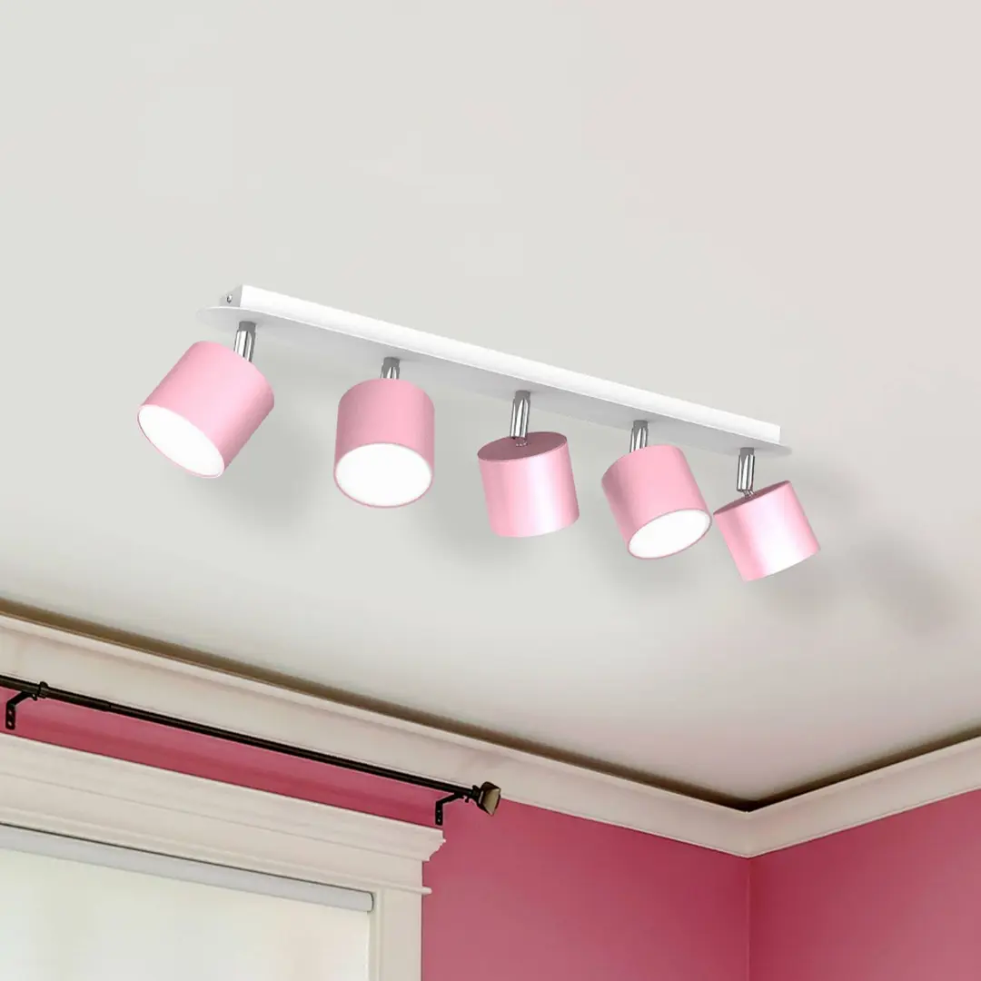 Eko-Light Deckenstrahler Cloudy fünfflammig rosa