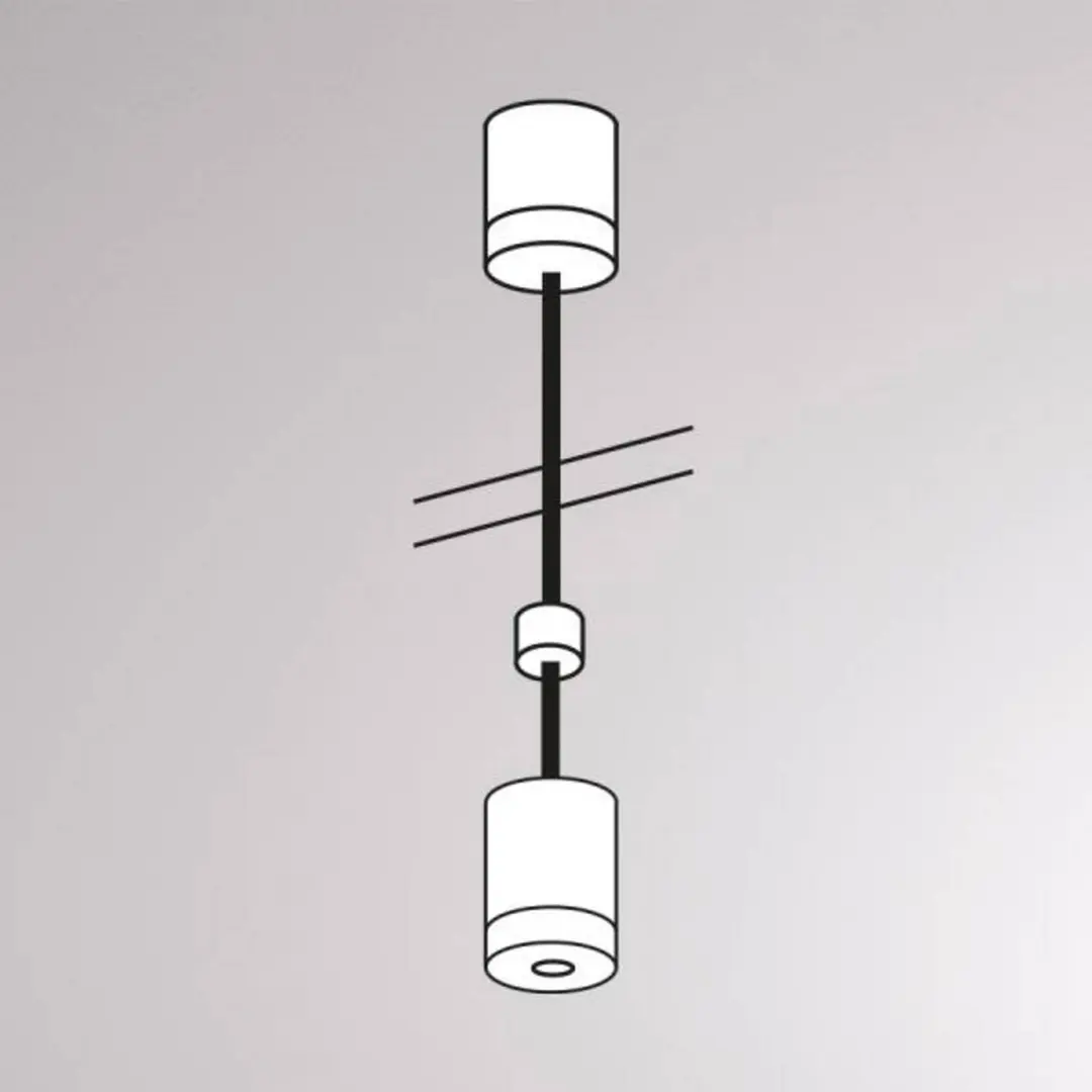 Molto Luce Abhängung für Volare-Schiene, 100cm, schwarz