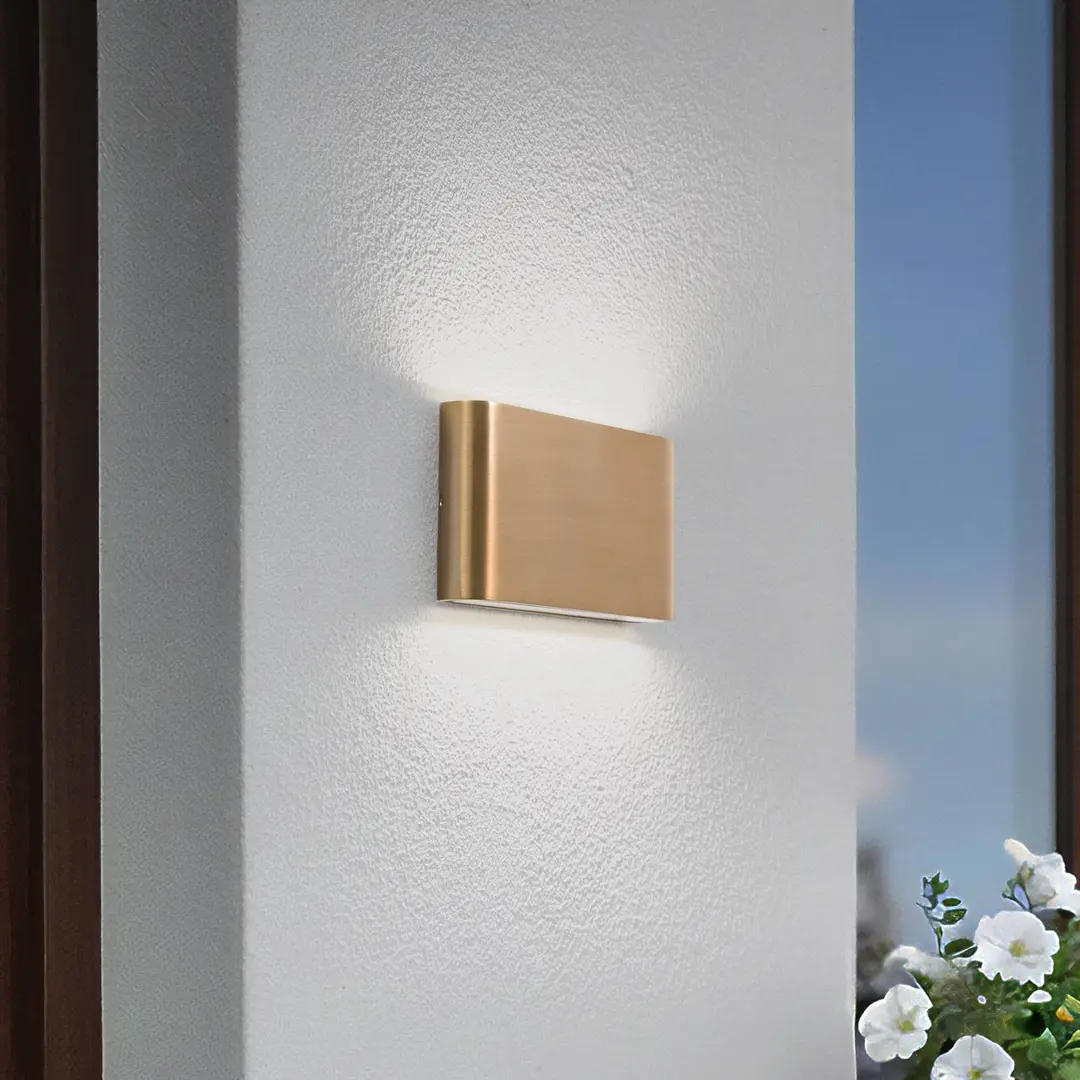 Nowodvorski Lighting LED-Wandleuchte Semi M, Aluminium, gold, Länge 17,5 cm