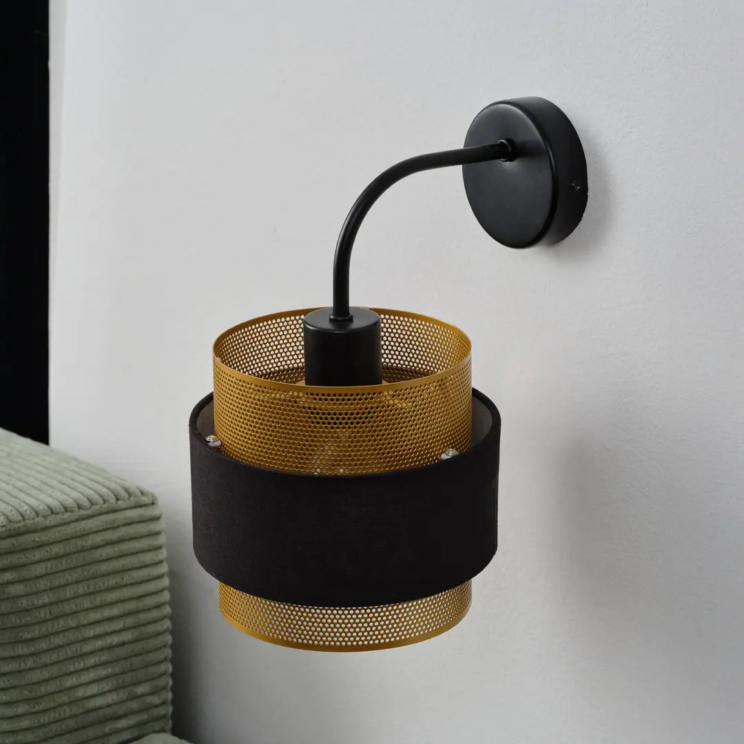 OSRAM Wandleuchte Decor Hornet, 1-flammig, schwarz/gold, E27