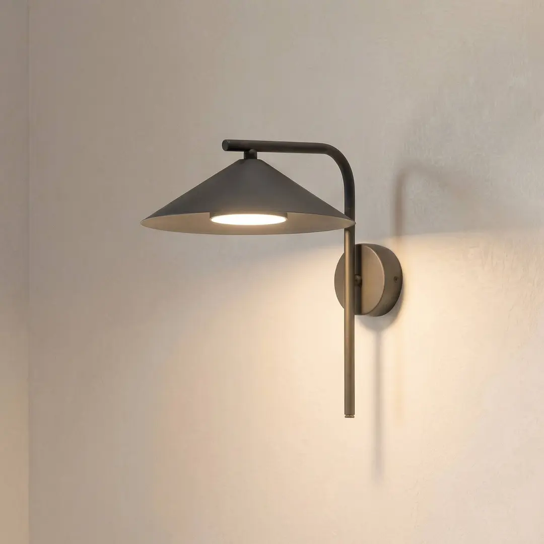 TK Lighting Wandleuchte Lume, braun, Metall, Höhe 30,5 cm