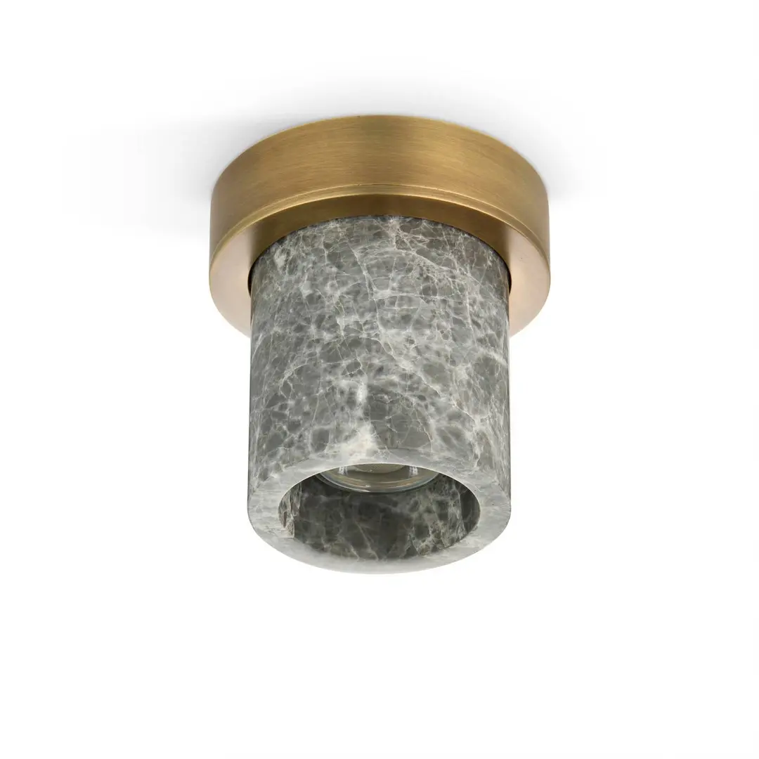 DESIGN BY US Deckenlampe Miss Marble, grau/messing brüniert, GU10 MR11