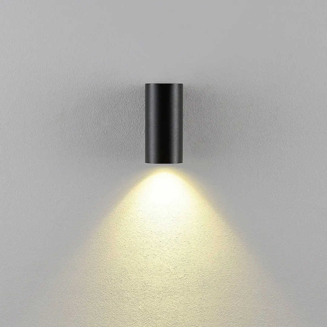 Deko-Light Wandleuchte CAN, schwarz, 1-flg., Höhe 13 cm, Metall, GU10