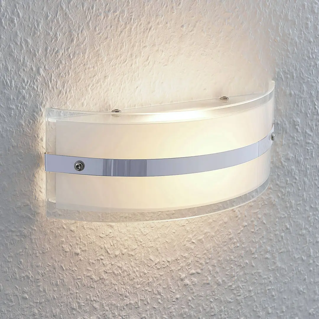 LINDBY Glas-Wandleuchte Zinka mit LED, 25 cm