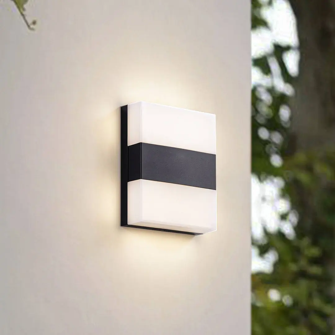 Prios LED-Außenwandleuchte Teekon, anthrazit, 20 cm, IP44