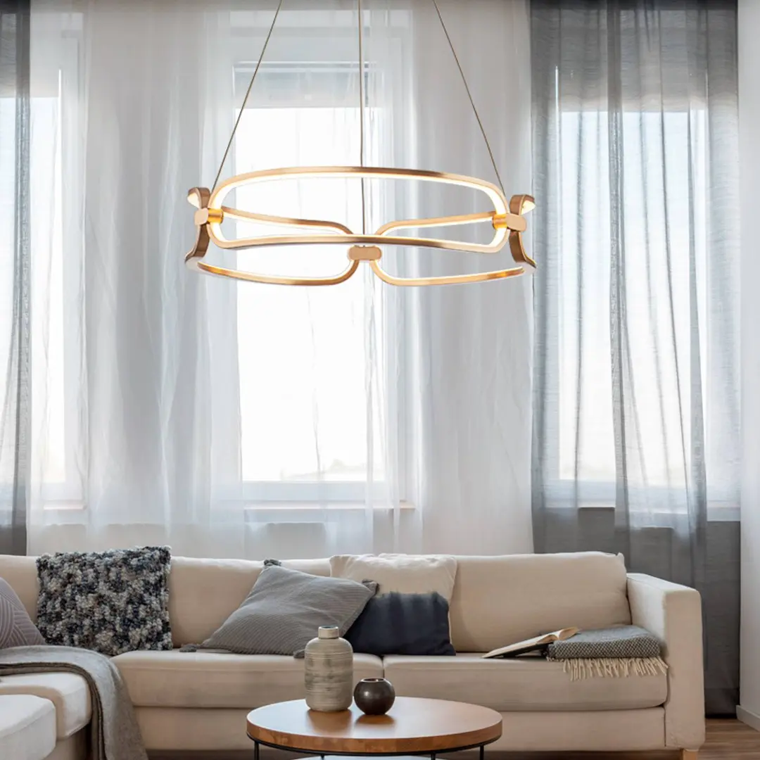 Schuller Valencia LED-Hängeleuchte Colette, dreiflammig, roségold