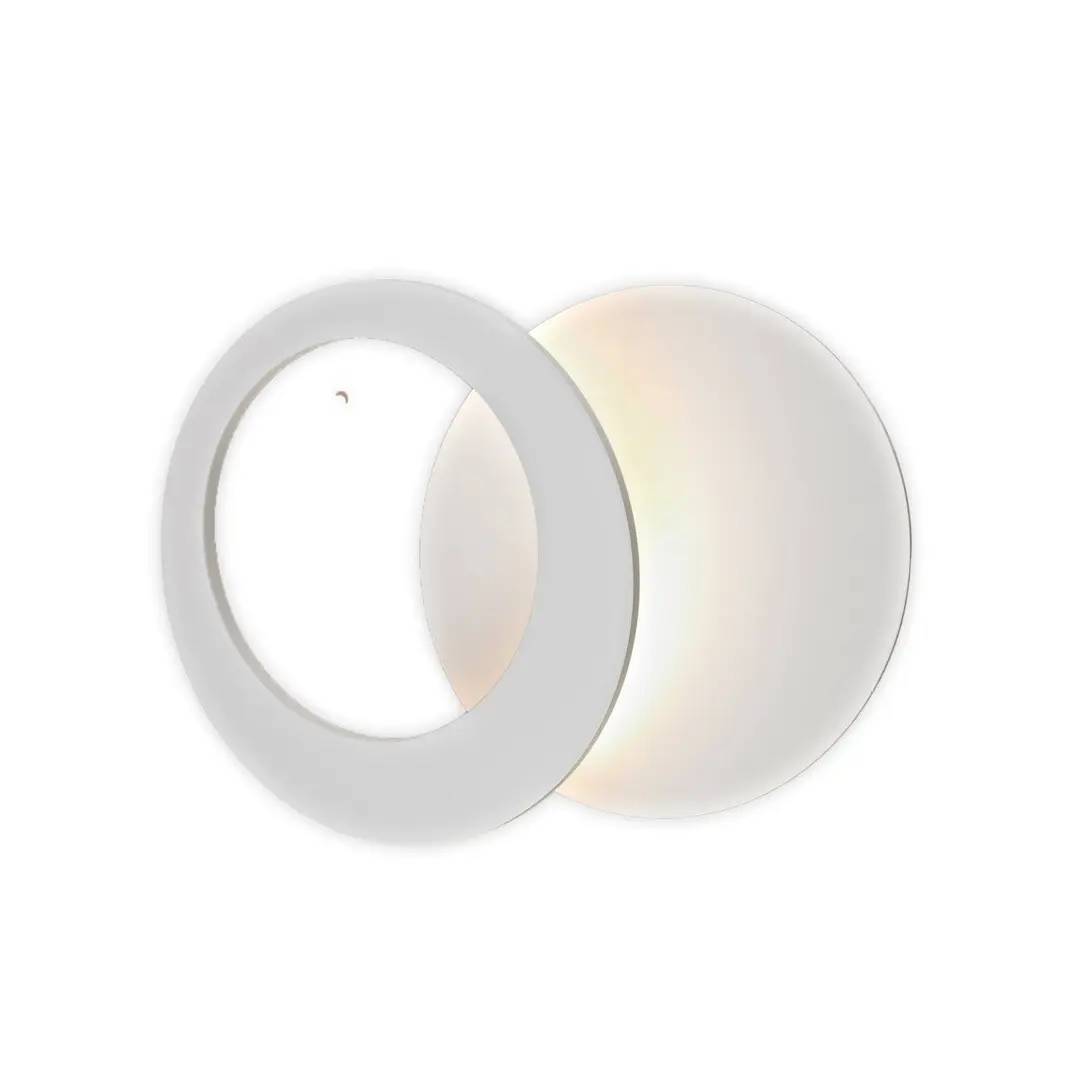 Mantra Iluminación LED-Wandleuchte Toronto, weiß, Ø 22 cm, Alu, verstellbar