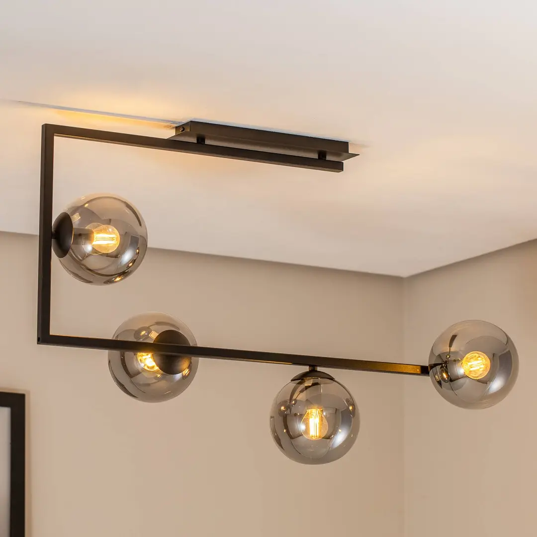 EMIBIG LIGHTING Deckenleuchte Soma, grafit/schwarz, Glas, E14