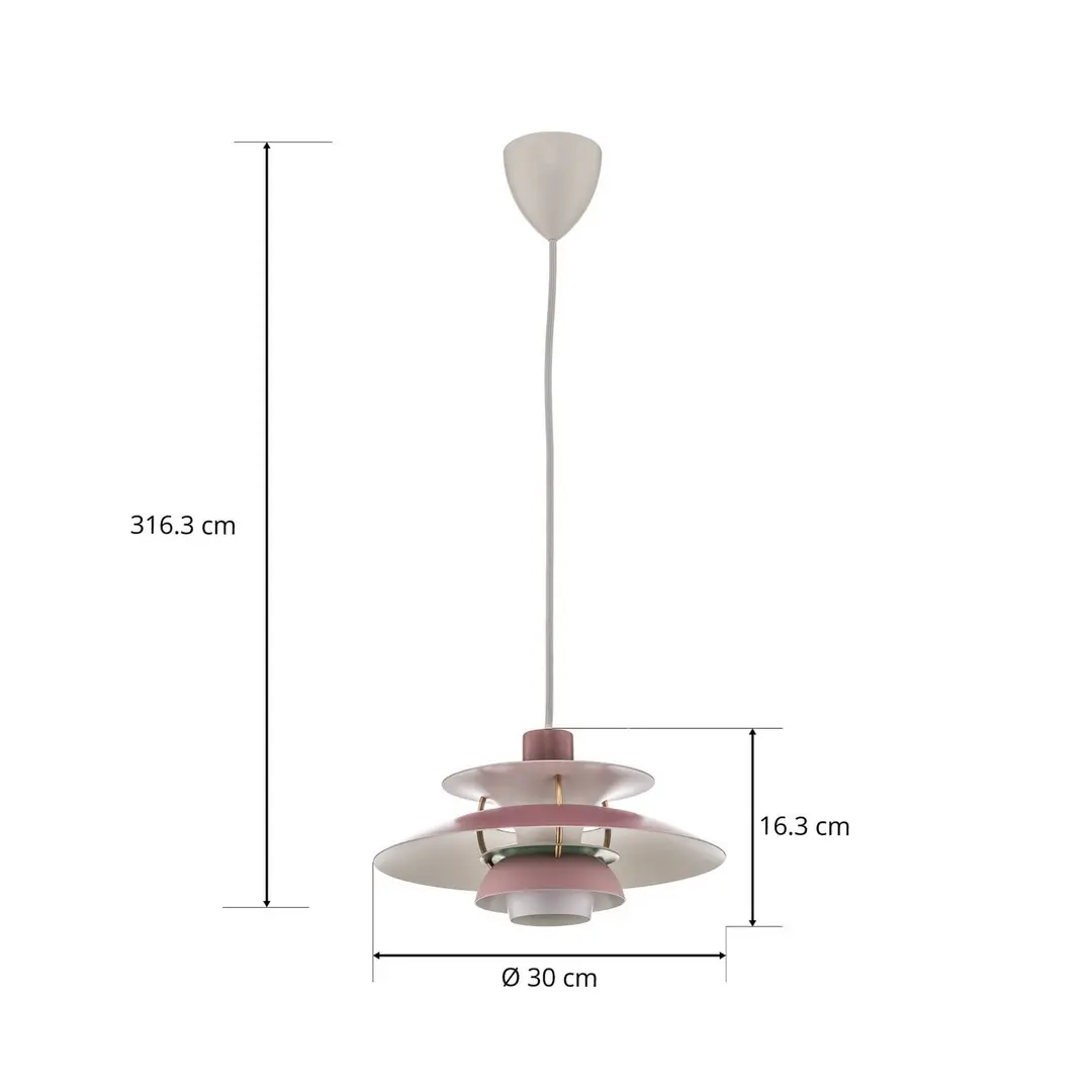 Louis Poulsen Hängeleuchte PH 5 300, rosa, 30 cm