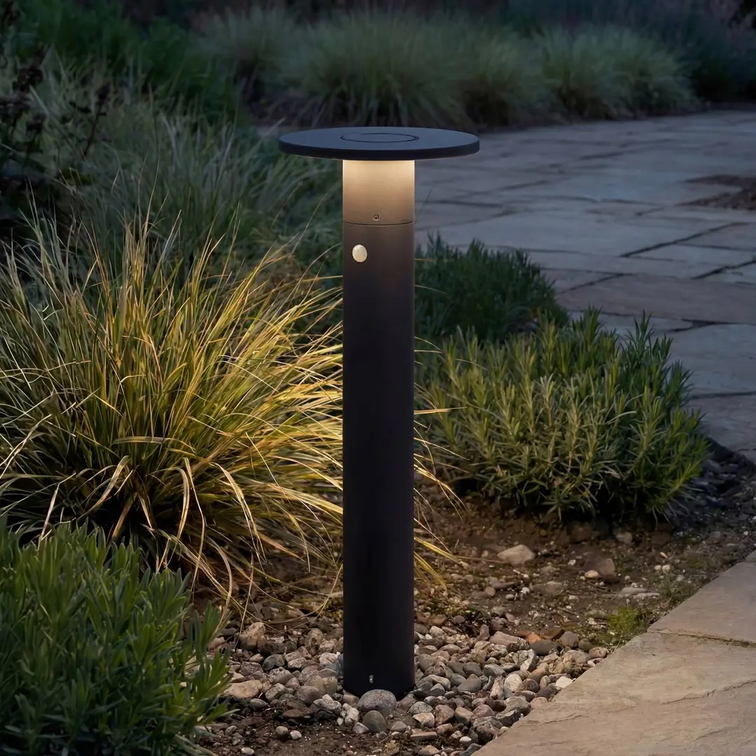 Arcchio LED-Wegeleuchte Tovio, Höhe 81 cm, Sensor, anthrazit