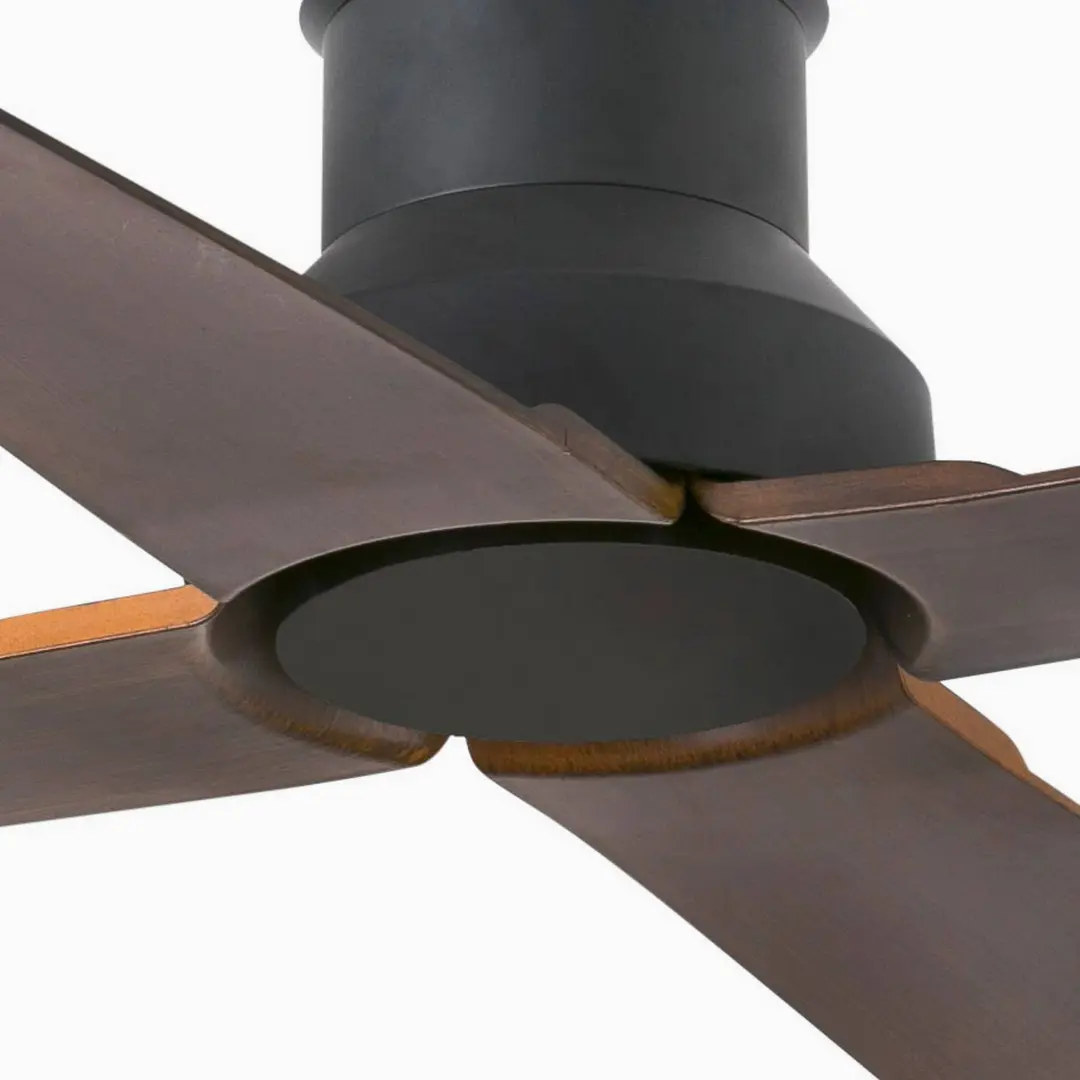 FARO BARCELONA Deckenventilator Winche M, IP44, für außen, wenge