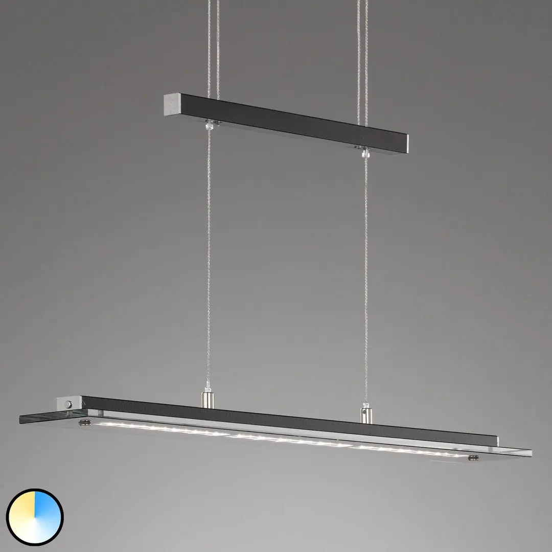 FISCHER & HONSEL LED-Hängeleuchte Tenso TW mit Dimmer, schwarz 88cm