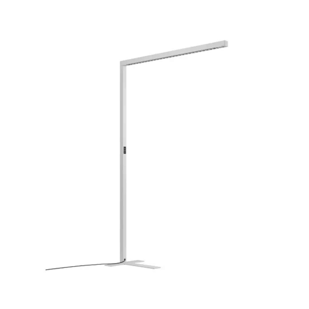 Waldmann LED-Stehlampe Straight.single, silber, 4000K, smart, Sensor