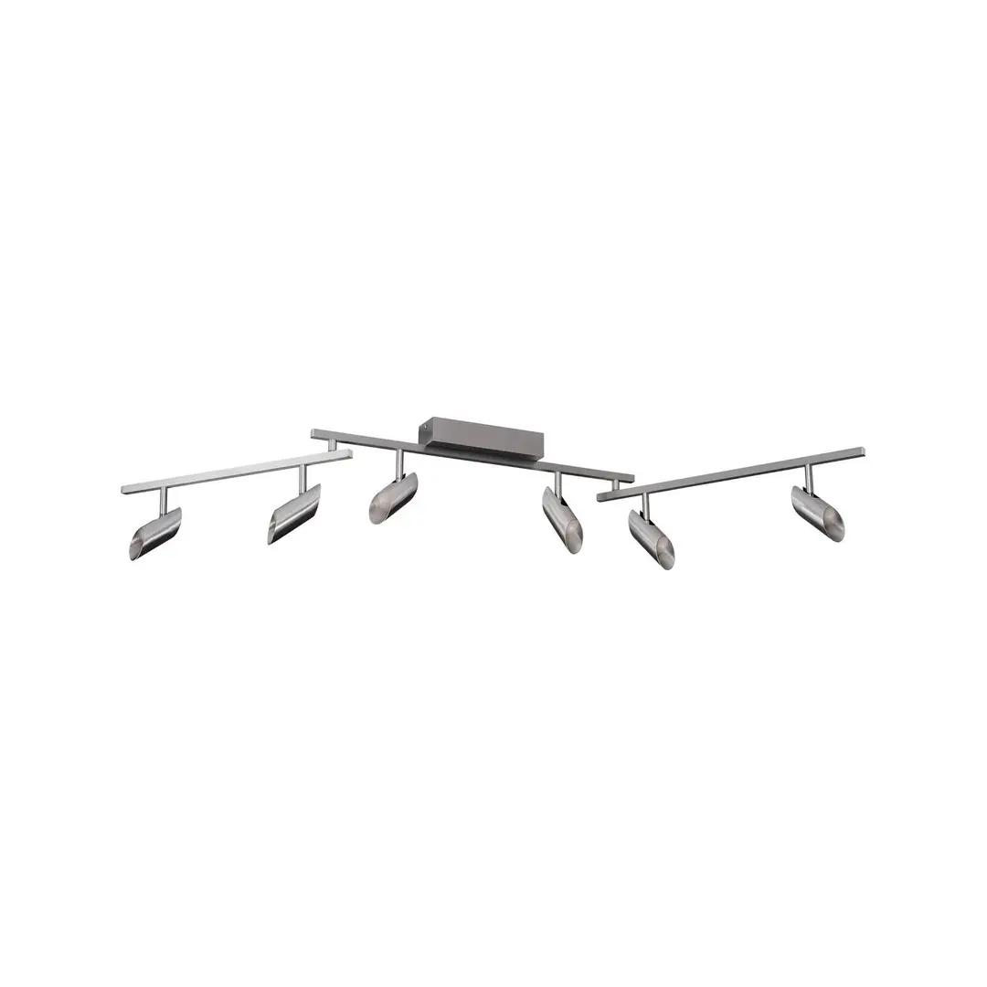 Brilliant LED-Deckenstrahler Risell, Länge 142 cm, aluminiumfarben