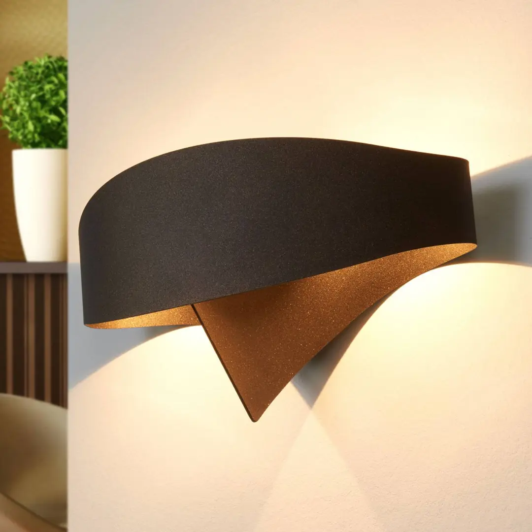 Selène Bronzene Designer-Wandleuchte Scudo