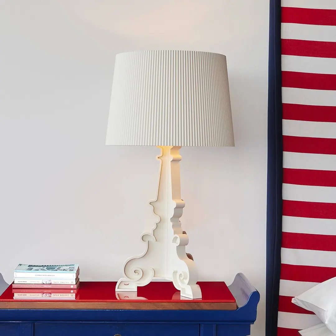 Kartell LED-Tischleuchte Bourgie Mat, weiß, Höhe 78 cm