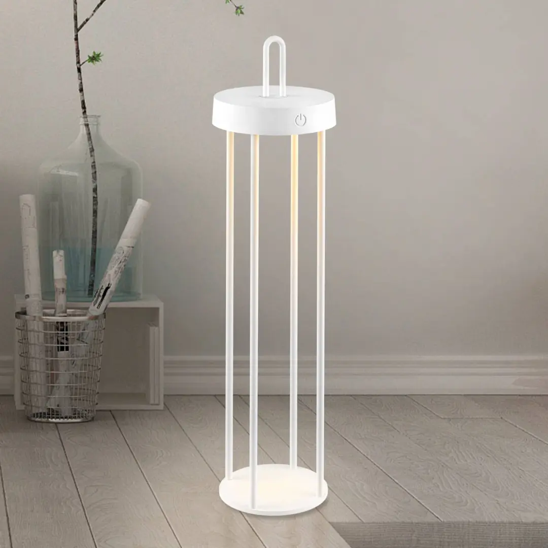 JUST LIGHT. GmbH JUST LIGHT. LED-Akku-Tischleuchte Anselm, weiß, 50 cm, Eisen